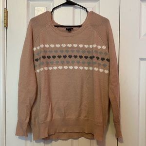 Torrid Pink Heart Sweater